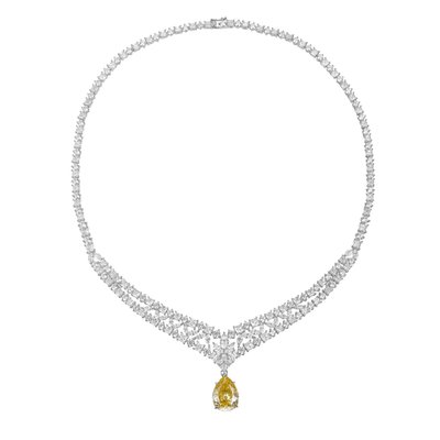 Canary Yellow Drop Necklace