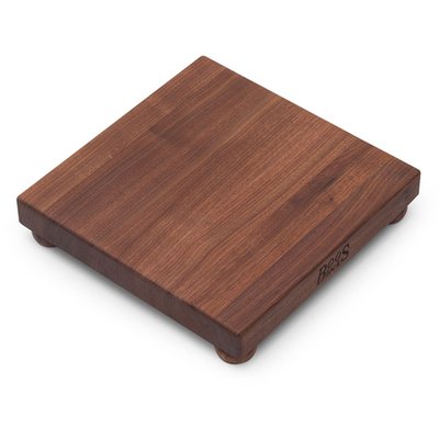 Walnut Square Cutting Board With Walnut Feet 1-1/2" Thick