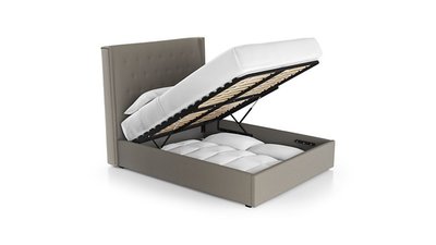 Ronin Tufted Wingback Headboard with Gas-Lift Base