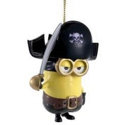 Kurt S. Adler 2.75" Despicable Me Pirate Minion with Sword Christmas Ornament - Yellow/Black