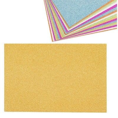 Best Paper Greetings 24 Sheets 6 Color Glitter Cardstock Card Stock Paper for Arts Crafts, 8 x 12 in, Double-Sided