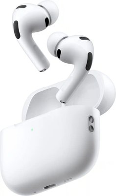 Apple - AirPods Pro 3, Wireless Active Noise Cancelling Earbuds with Heart Rate Sensing Feature - White