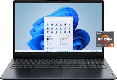 Lenovo - IdeaPad 1 15.6" Full HD Laptop - AMD Ryzen 5 7520U 2022 - 8GB Memory- 256GB SSD - Abyss Blue