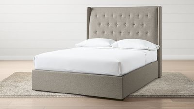 Ronin Tufted Wingback Headboard with Gas-Lift Base