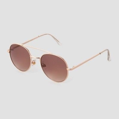 Women's Round Aviator Sunglasses - Universal Thread™  Gold