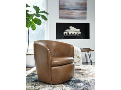 Kierreys Leather Swivel Chair