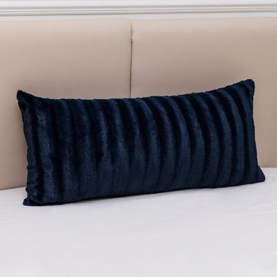 Faux Fur 18x40 Body Pillow, Long Decorative Throw For Bed Or Couch