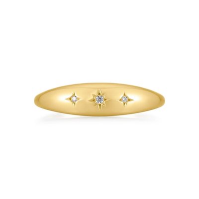 Tapered Cz Studded Galaxy Ring
