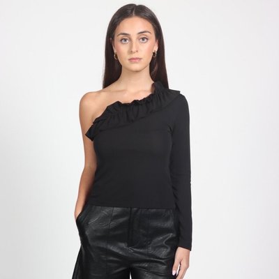 Flirtatious One-sleeve Blouse