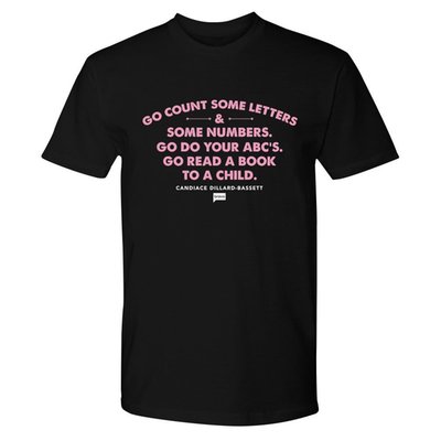 Go Count Some Letters Adult Short Sleeve T-shirt
