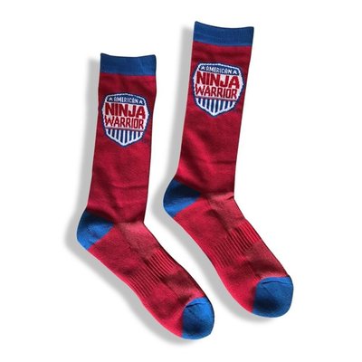 American Ninja Warrior Red Crew Socks