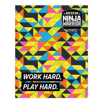 American Ninja Warrior Work Hard Play Hard Wall Art