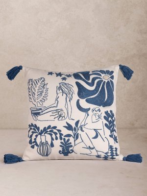 Sialkot Figurative Pillow Cover, 20" x 20"