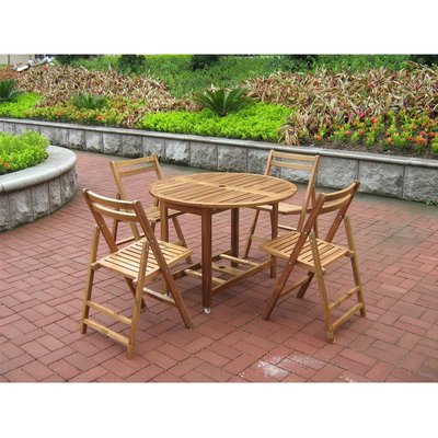 Round Foldg Table  Wood