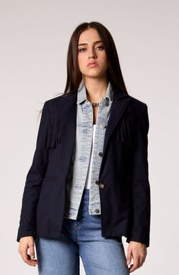 Helen Fringe Blazer - Midnight