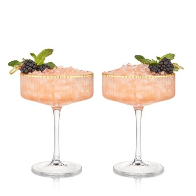 Meridian Crystal Coupe Glasses Set Of 2