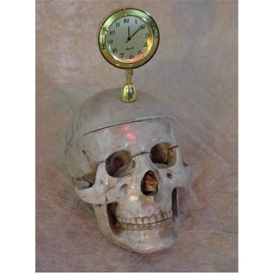 Skull with Clock