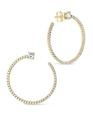 Cindy Cz Circle Stud Earrings