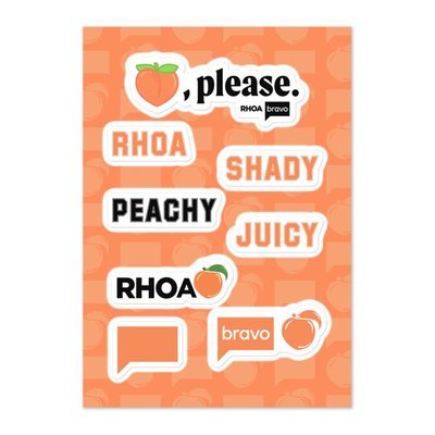 The Real Housewives of Atlanta Peach Please Sticker Sheet