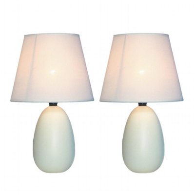 Simple Designs Mi Egg Oval Ceramic Table Lamp  Pack Set Off