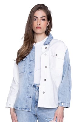 Denim Mix Shacket - Ora & White