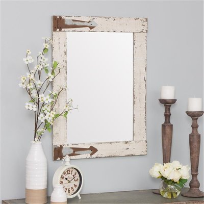 Serenad Farmhouse Wall Mirror White