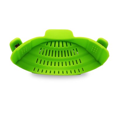 Heat-resistant Silicone Clip-on Pot Strainer For Pasta, Rice, Vegetables