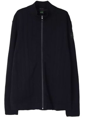 Hugo Boss Men's Zardin Wide Ribbed Knit Full Zip Sweater