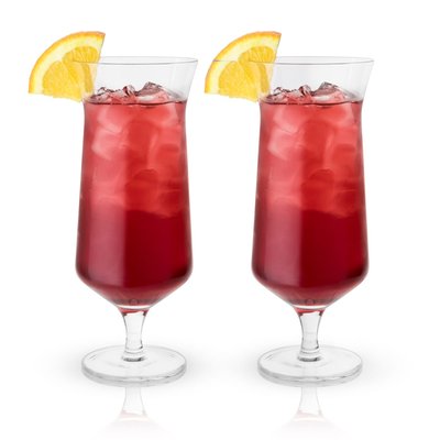 Raye Angled Crystal Hurricane Glasses Set Of 2