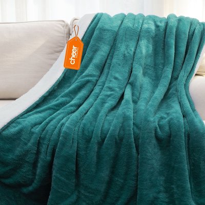Microsherpa Velvet Throw Blanket With Sherpa Lining, Plush And Cozy Accent