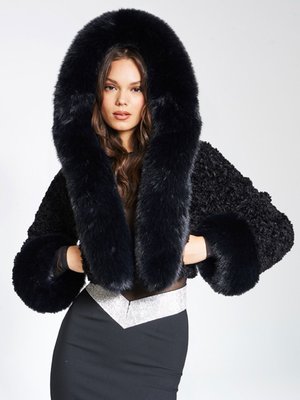 Kali Cropped Vegan Fur Jacket