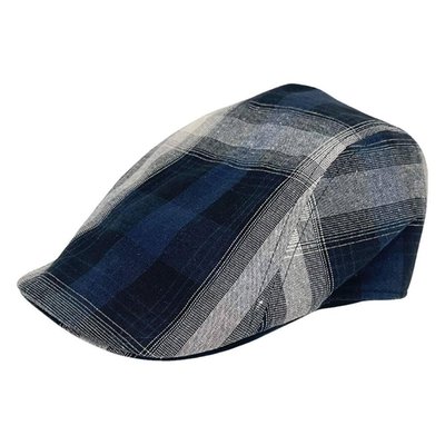 Mikey | Mens Navy Newsboy Flat Cap