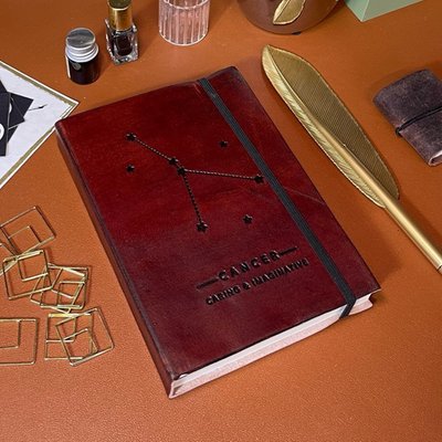 Astrology Zodiac Handmade Leather Journal