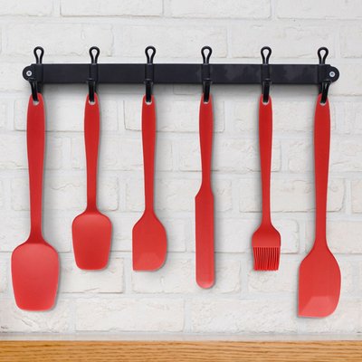 Silicone Spatula Utensil Set For Nonstick Cookware, 6-piece Cooking Kit
