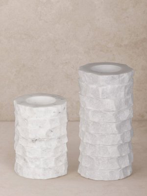 Flores Marble Candle Holders