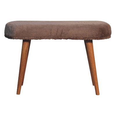 Faux Fur Fabric Bench