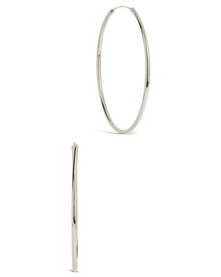 2.7" Infinity Hoop Earrings-gold