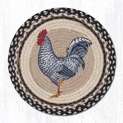 Capitol Importg    Rooster Round Prted Placemat Rug