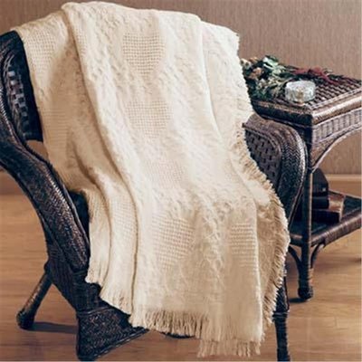 Manual Woodworkers And Weavers  Basket Weave Hearts  Layer Throw Blanket Fashionable Jacquard Woven
