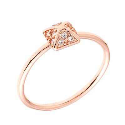 Lupine Women's 18k Gold Plated Geo Fashion Ring