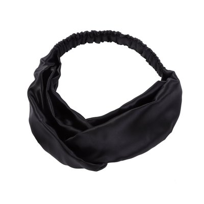 Twist Style Silk Headband With Elastic Band