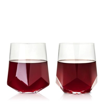 Faceted Crystal Wine Glasses
