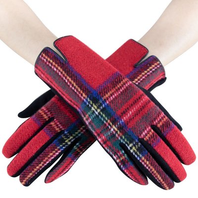 Red Women's Gloves - Plaidberry