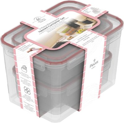 9-Piece Rectangular Nested Container Set