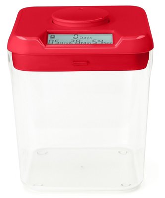 Time Locking Container - Red Lid + Clear Base