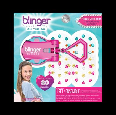 On The Go (Mini) Starter Kit with blinger® mini Gem Stamper + 80 Colorful Acrylic Rhinestones