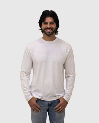 White Long Sleeve Crew Neck