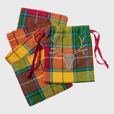 Tartan Cocktail Napkins With Gift Bag