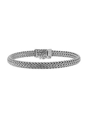 Esquire Men's Jewelry Men's Sterling Silver Woven Bracelet