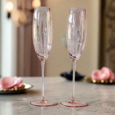 Pink Champagne Flutes